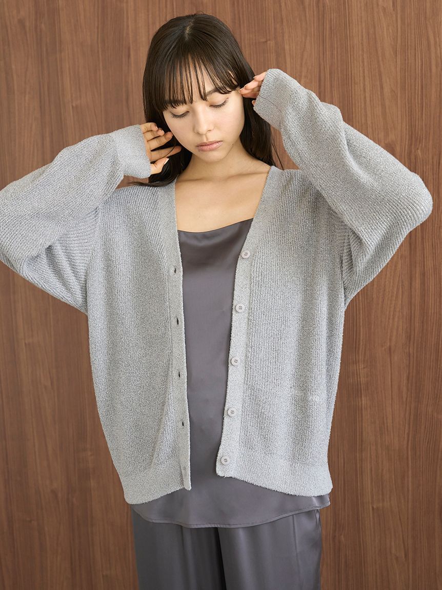 gelato pique「スムーズィーラメカーディガン」|ルームウェア|GRY