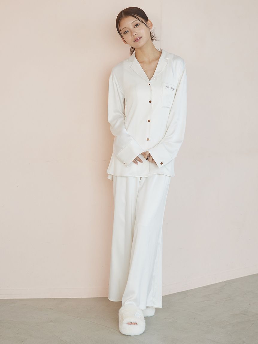 gelato pique「裏起毛サテンシャツ」|ルームウェア|