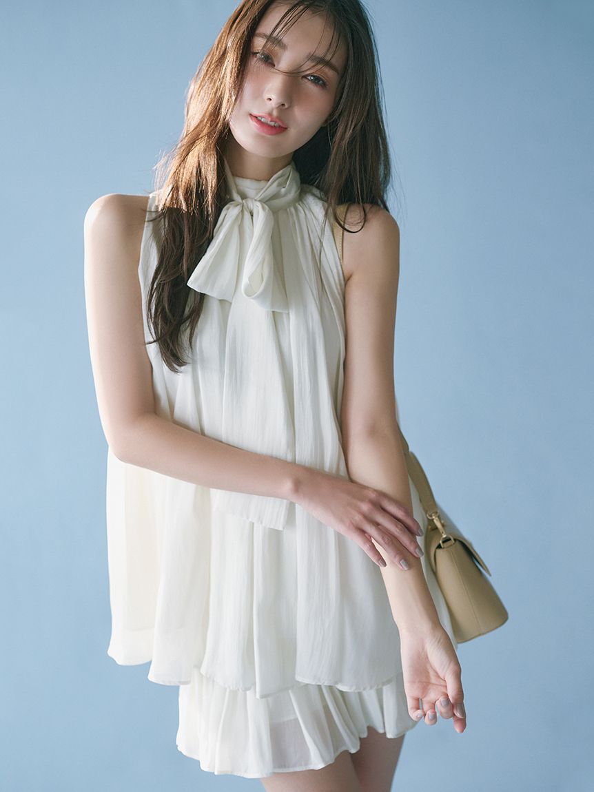 SNIDEL「アメスリギャザーブラウスセット」|ワンピース|