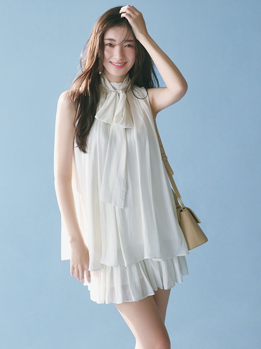 SNIDEL「アメスリギャザーブラウスセット」|ワンピース|