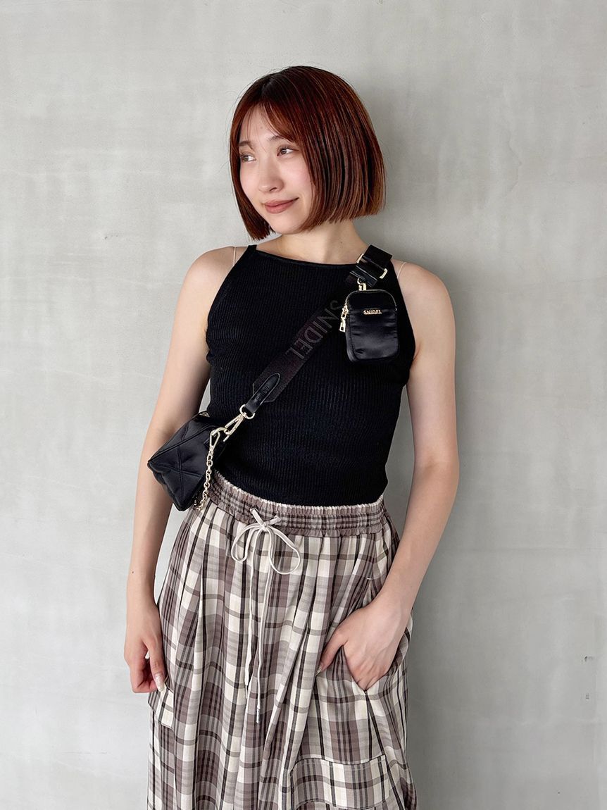 SNIDEL「カップインキャミニットプルオーバー」|ニット・セーター|