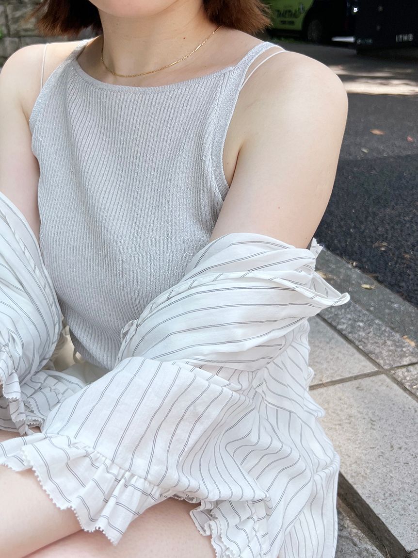 SNIDEL「カップインキャミニットプルオーバー」|ニット・セーター|SLV