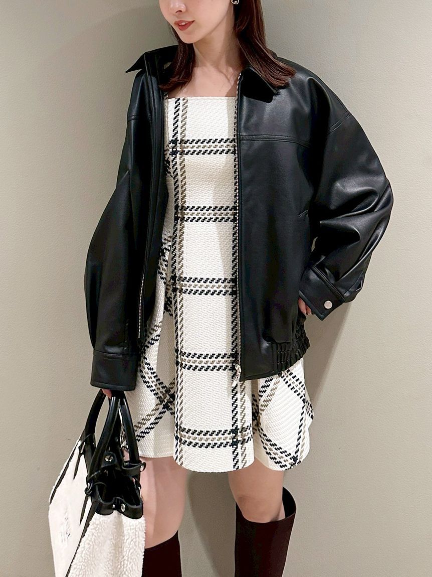 SNIDEL「【WEB限定】ロービングチェックミニワンピース」|ワンピース|