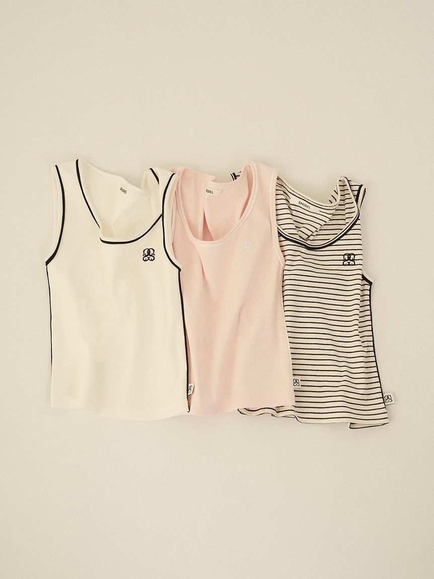 SNIDEL「パイピングディテールノースリタンク」|タンクトップ|