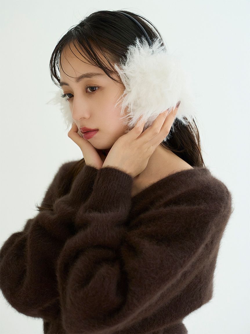 SNIDEL「ボリュームファーイヤーマフ」|イヤーマフ|IVR