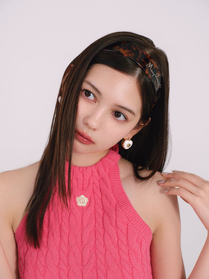 LILY BROWN「【LILY BROWN&times;MARY QUANT】デイジー刺繍アメスリケーブルニット」|ニット・セーター|