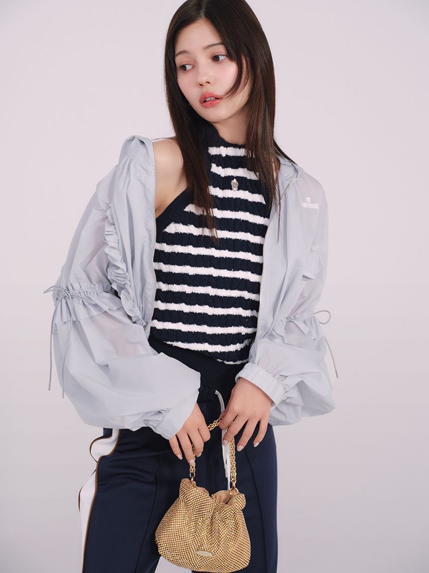 LILY BROWN「【LILY BROWN&times;MARY QUANT】デイジー刺繍アメスリケーブルニット」|ニット・セーター|