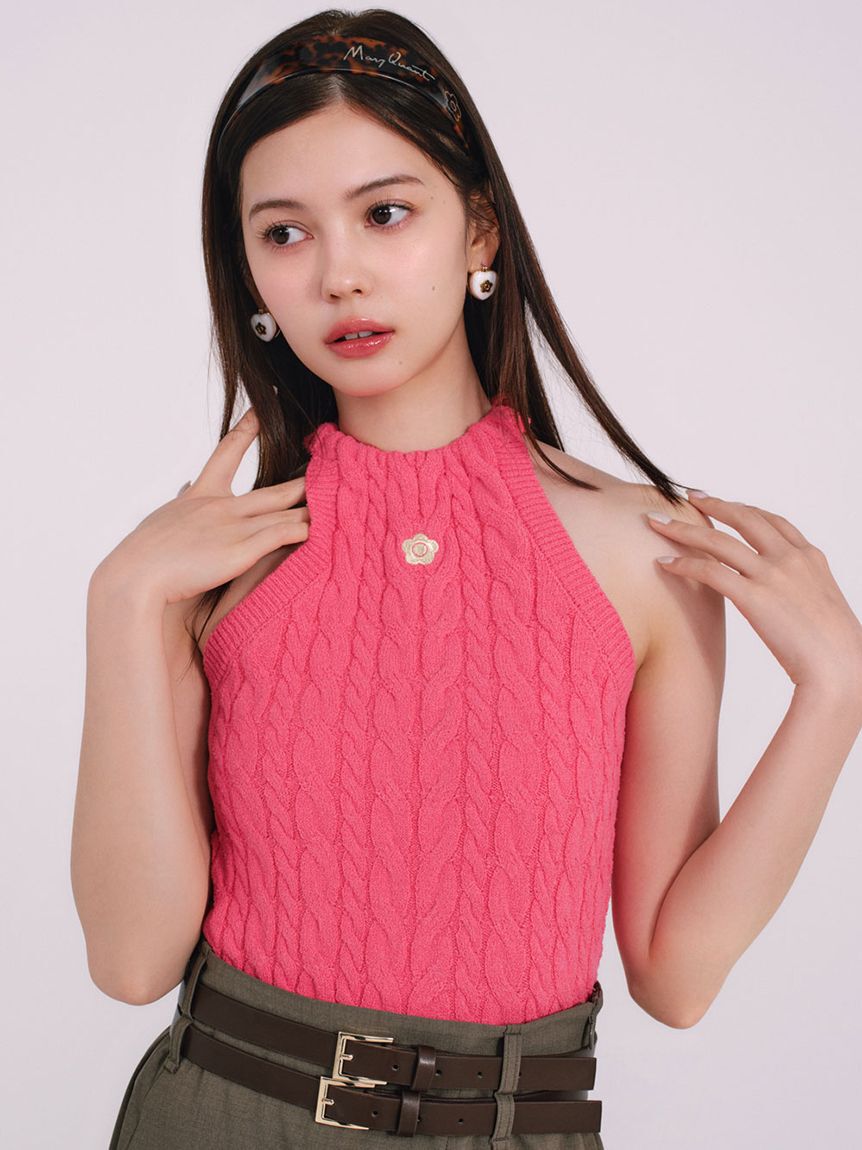 LILY BROWN「【LILY BROWN&times;MARY QUANT】デイジー刺繍アメスリケーブルニット」|ニット・セーター|PNK