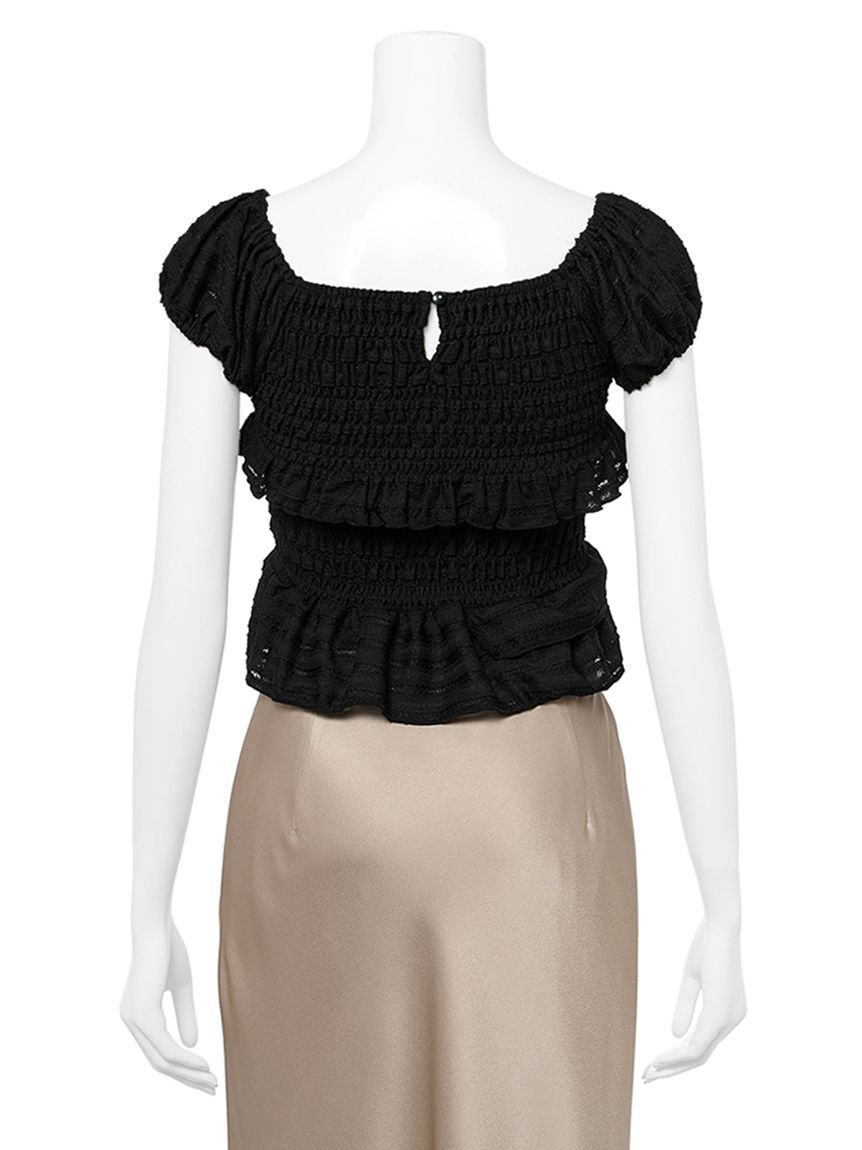 LILY BROWN「シャーリングフリルトップス」|Tシャツ・カットソー|