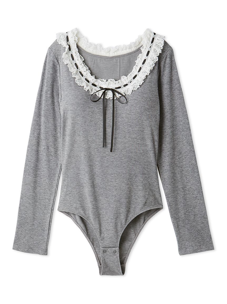 LILY BROWN Lingerie「【LILY BROWN Lingerie】フリルレースボディスーツ(Hearts2Hearts着用)」|Tシャツ・カットソー|