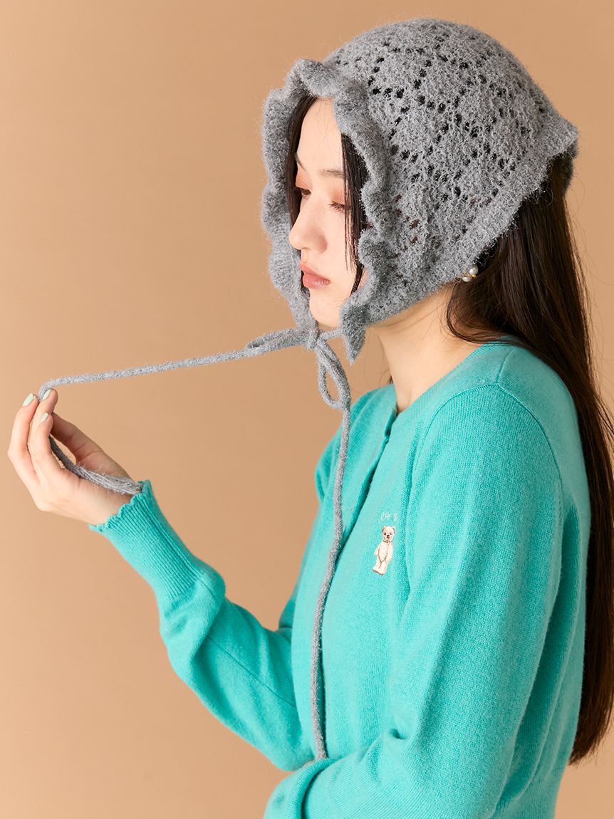 LILY BROWN「スノーニットバブーシュカ(Hearts2Hearts着用)」|ヘアバンド|GRY