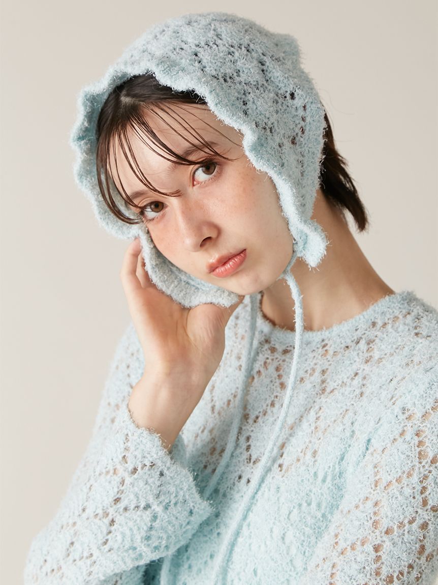 LILY BROWN「スノーニットバブーシュカ(Hearts2Hearts着用)」|ヘアバンド|LBLU