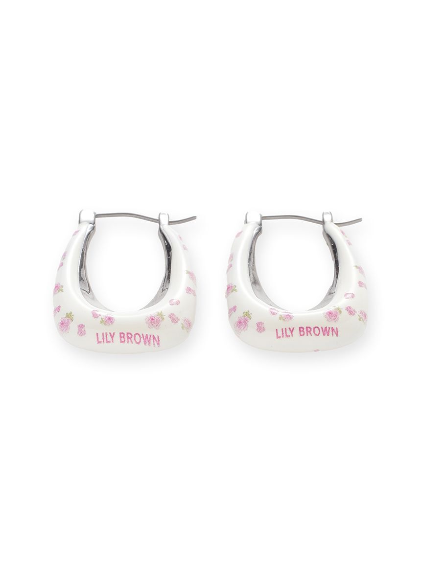 LILY BROWN「バリエーションフラワープリントピアス」|ピアス|B