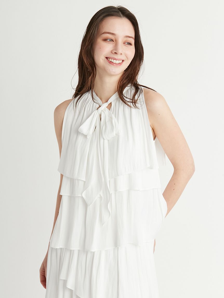 CELFORD「ギャザーティアードブラウス」|シャツ・ブラウス|WHT