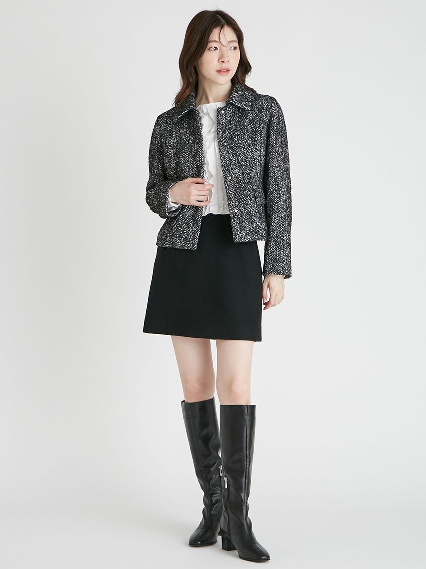 CELFORD「ステンカラーショートジャケット」|テーラードジャケット|