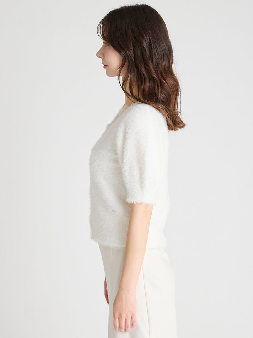 CELFORD「パフスリーブミニフェザーカーディガン」|カーディガン|