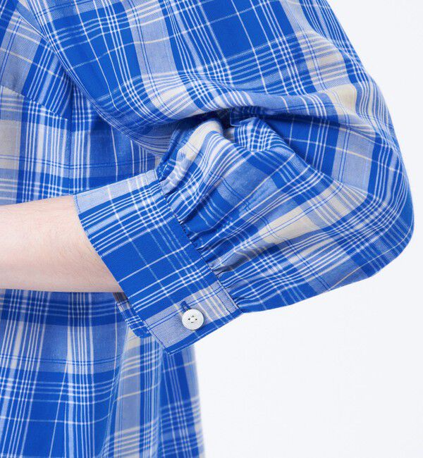 MACKINTOSH PHILOSOPHY「タータンチェックギャザースリーブブラウス」|シャツ・ブラウス|