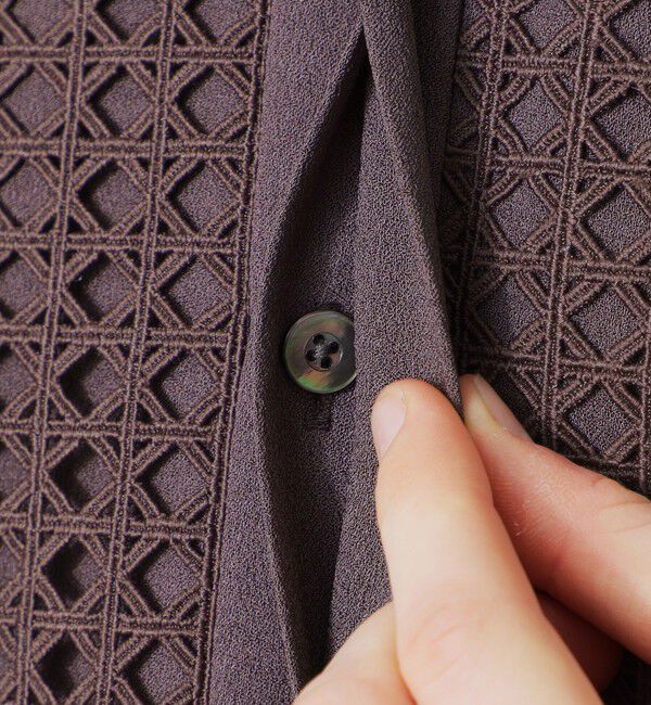  「ダイヤブレイドレースコンビシャツ」|シャツ・ブラウス|