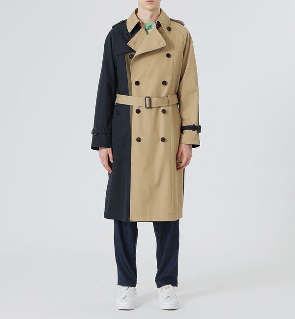  「ブロッキング トレンチコート」|トレンチコート|