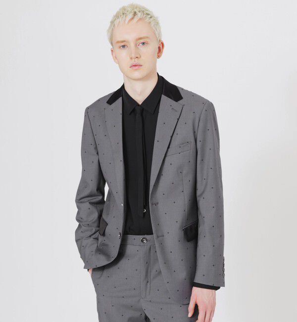 「エンブロイアスタリスクジャケット」|テーラードジャケット|グレー