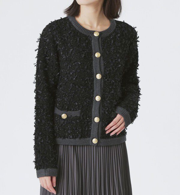  「ツイードコンビカーディガン」|ニット・セーター|
