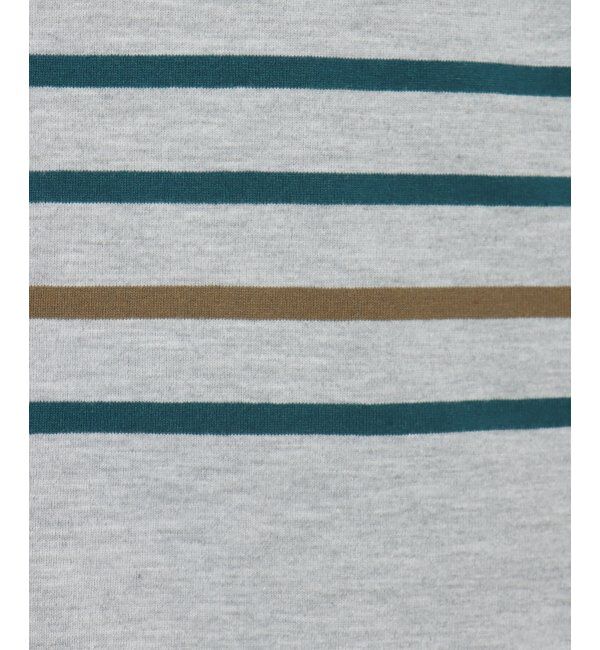 ikka「VORTEXパネルボーダーTシャツ」|Tシャツ・カットソー|