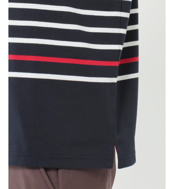 ikka「VORTEXパネルボーダーTシャツ」|Tシャツ・カットソー|