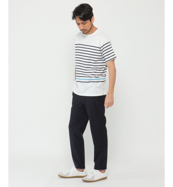 ikka「VORTEXパネルボーダーTシャツ」|Tシャツ・カットソー|
