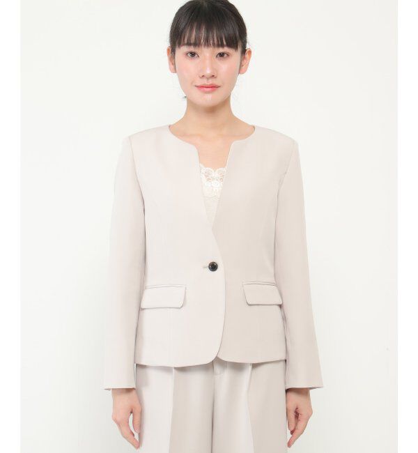 IKKA LOUNGE「ウォッシャブルキーネックジャケット」|その他|