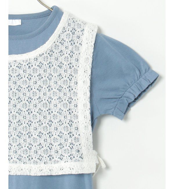 ikka kids「【2点セット】レースベスト／パフスリーブTセット（120~160cm）」|Tシャツ・カットソー|
