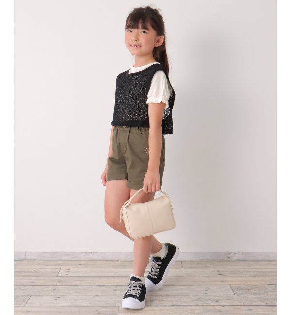 ikka kids「【2点セット】レースベスト／パフスリーブTセット（120~160cm）」|Tシャツ・カットソー|