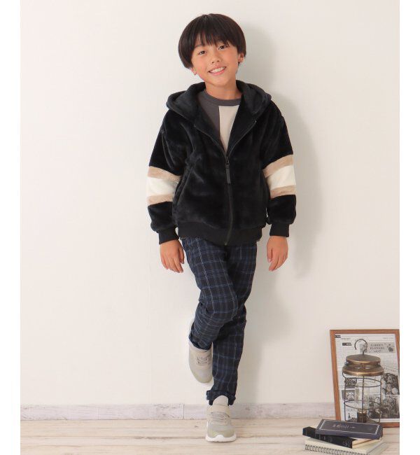 ikka kids「ボアフリース袖切り替えパーカー（120~160cm）」|その他|