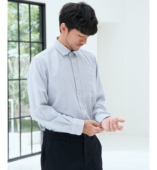 IKKA LOUNGE「デニムライクスイスカラーシャツ」|シャツ・ブラウス|