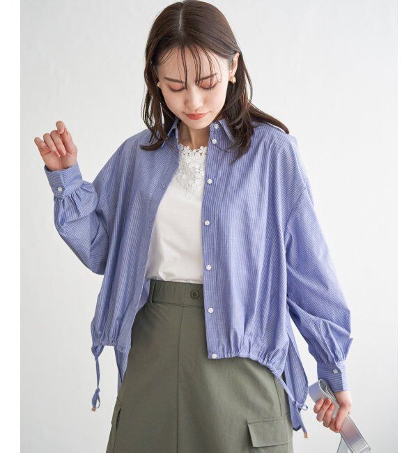 ikka「ドロストロングテールシャツ」|シャツ・ブラウス|