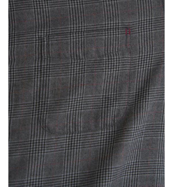 ikka「イージーケアネルチェックスイスカラーボタンダウンシャツ」|シャツ・ブラウス|