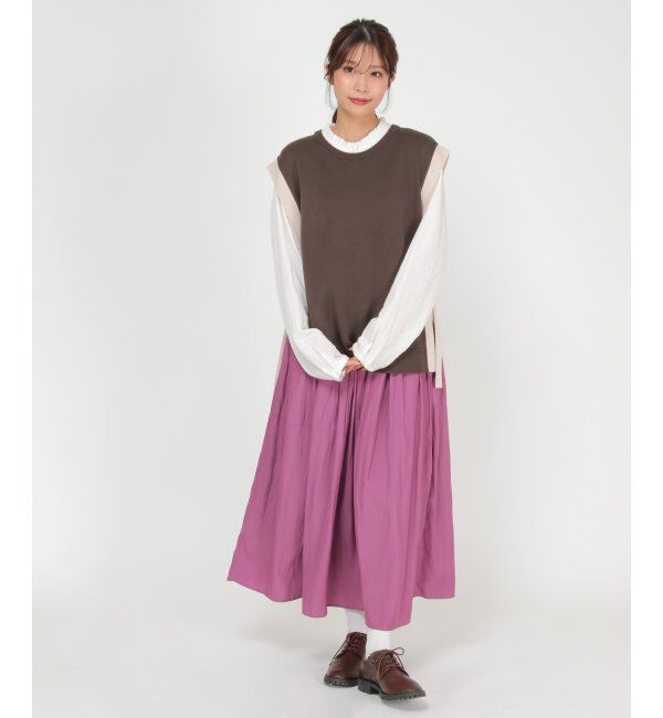 Lbc with Life「サテンギャザースカート」|スカート|