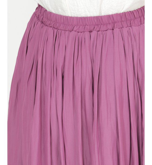 Lbc with Life「サテンギャザースカート」|スカート|