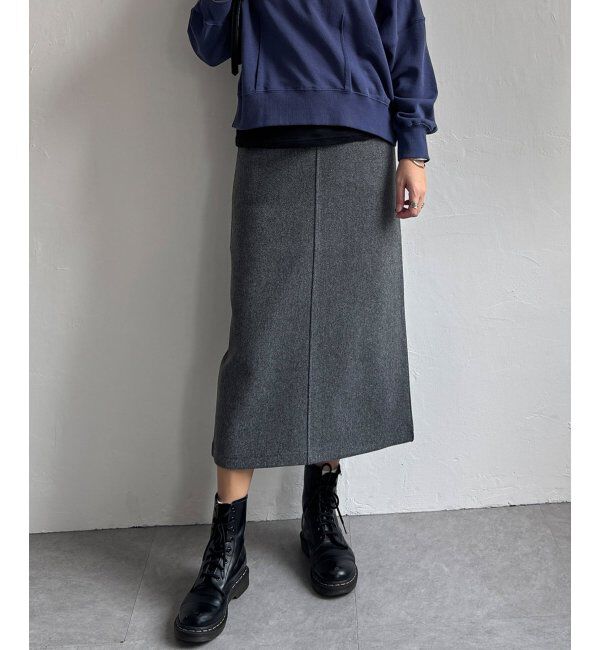Lbc with Life「ジャージメルトンＩラインスカート」|スカート|