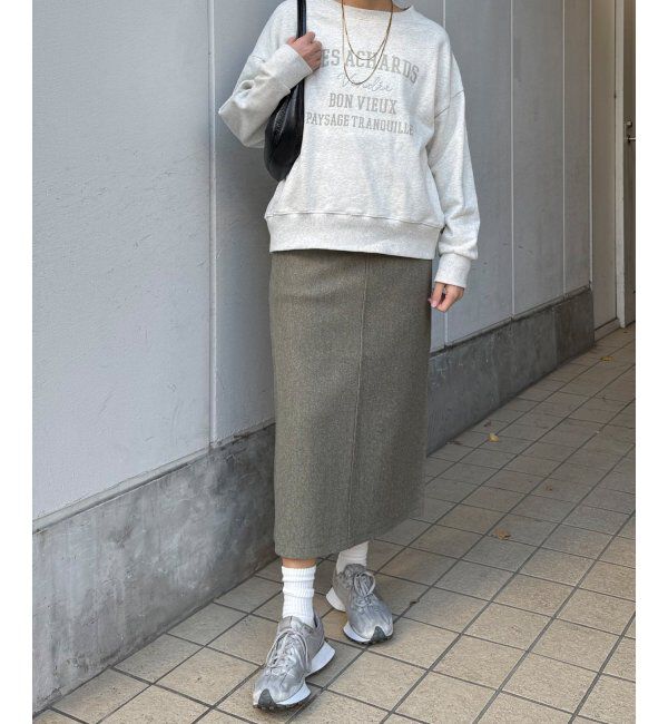 Lbc with Life「ジャージメルトンＩラインスカート」|スカート|