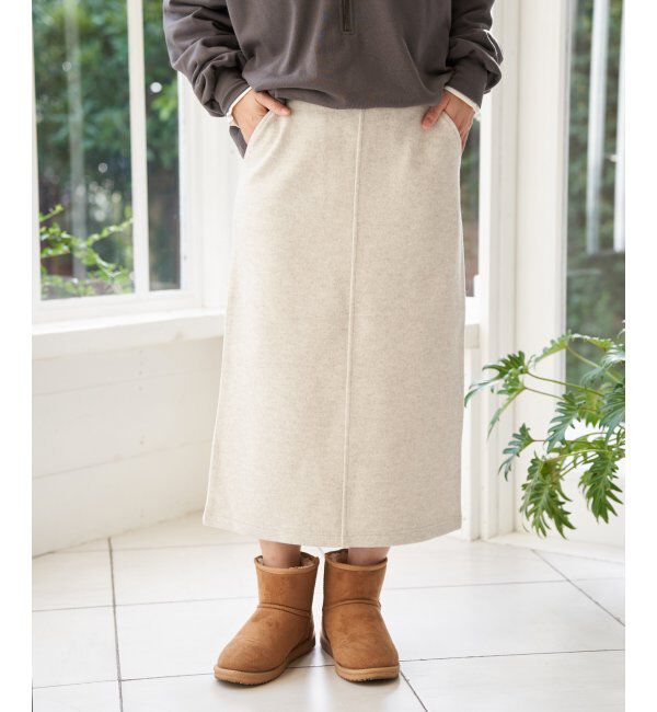 Lbc with Life「ジャージメルトンＩラインスカート」|スカート|