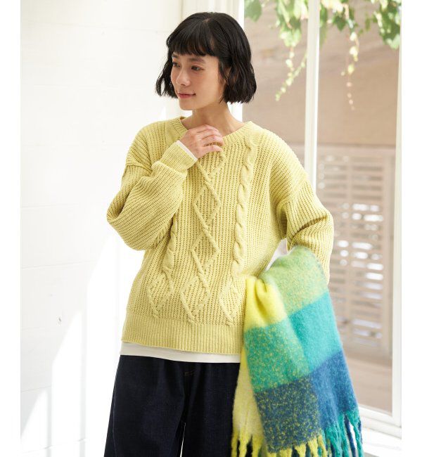 Lbc with Life「マットモールケーブルニットプルオーバー」|カーディガン|