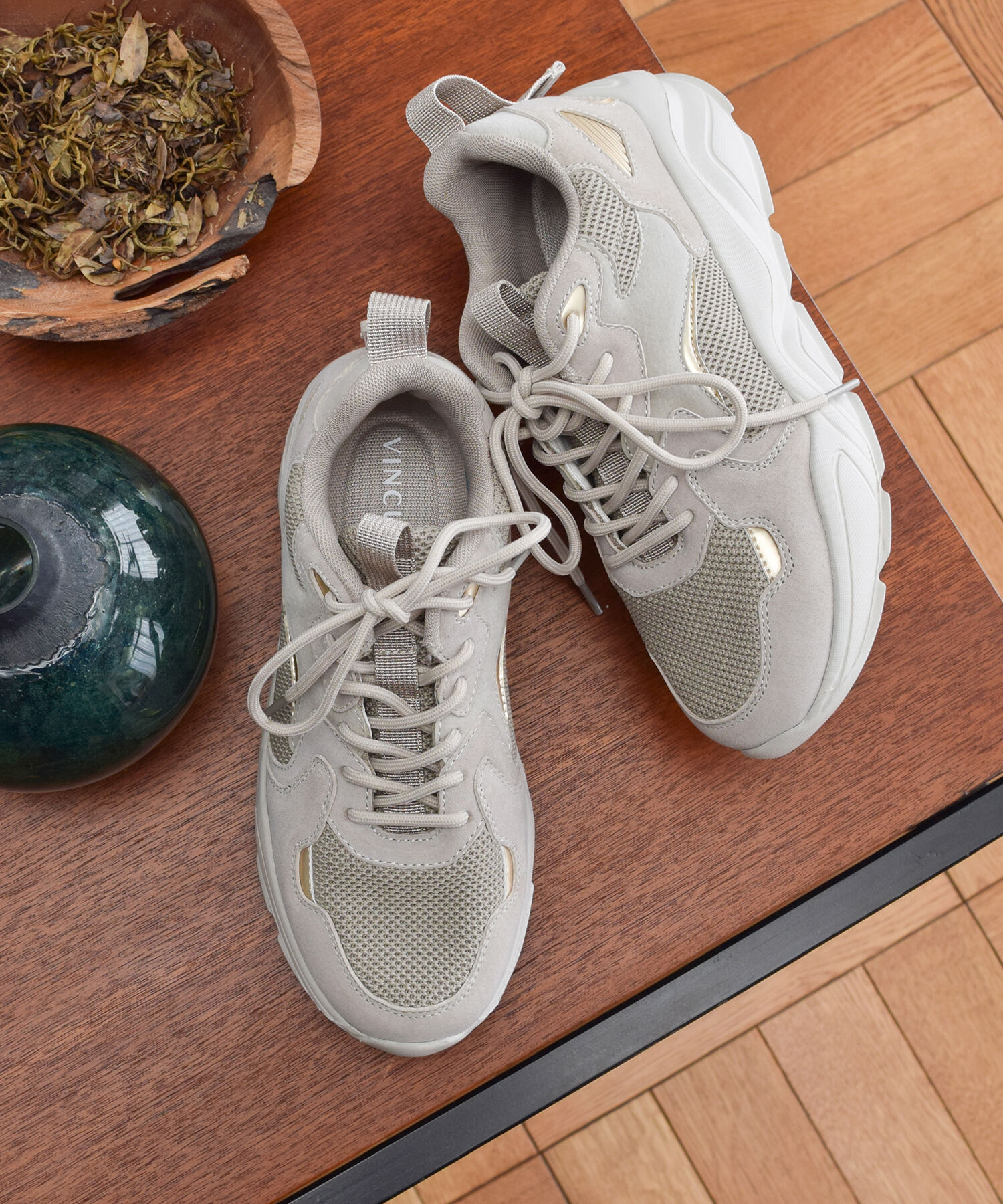  「【VINCULUM】スエードコンビ厚底スニーカー(755103)」|スニーカー|