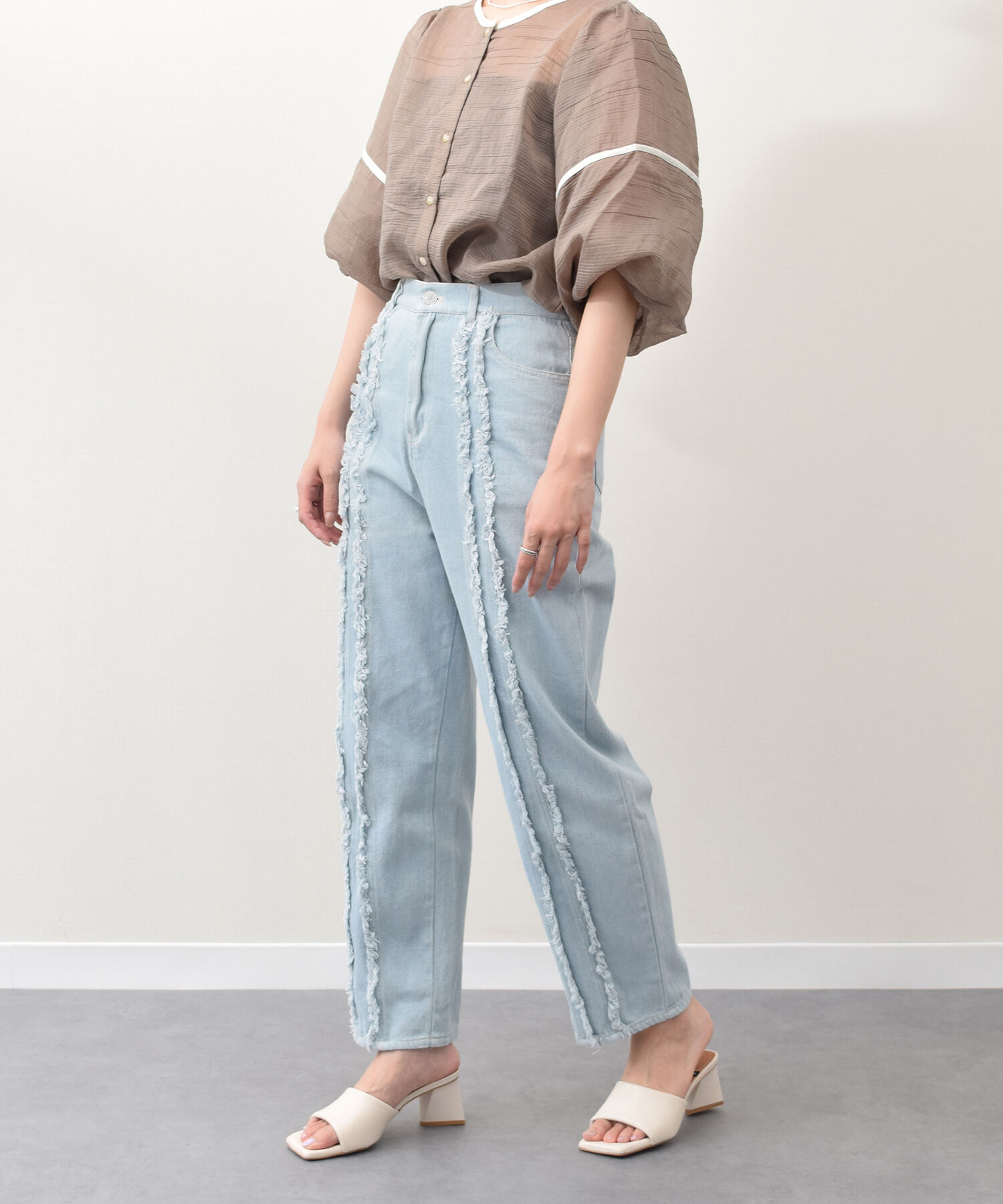 IMPORT SELECT「【ANGEL ALARCON】スクエアトウミュールサンダル(D52306)」|サンダル|