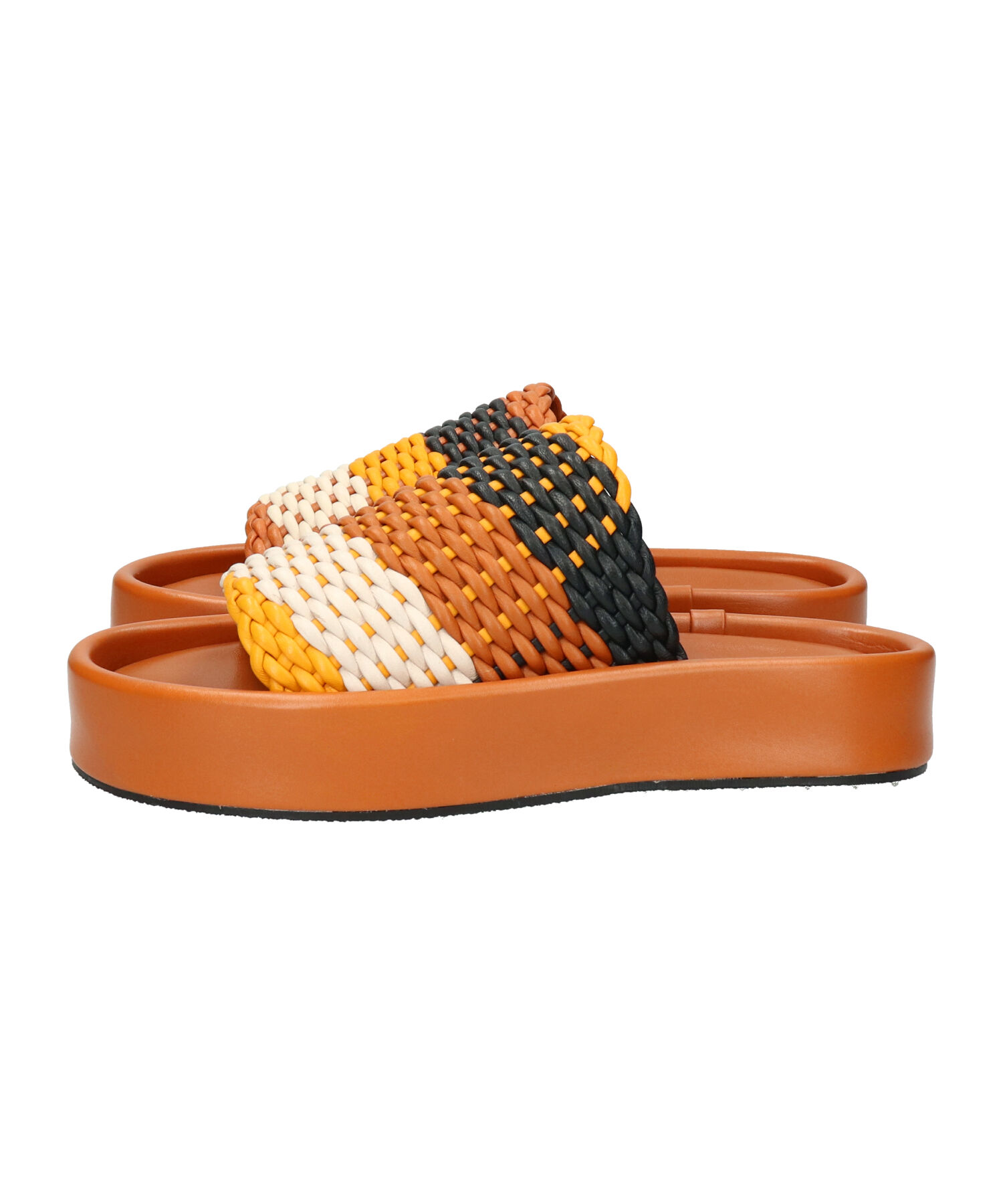 IMPORT SELECT「【JVAM】ウーブンレザー厚底ミュールサンダル(E52126)」|サンダル|