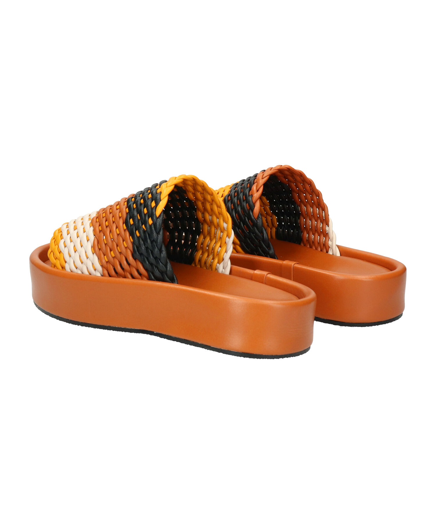 IMPORT SELECT「【JVAM】ウーブンレザー厚底ミュールサンダル(E52126)」|サンダル|