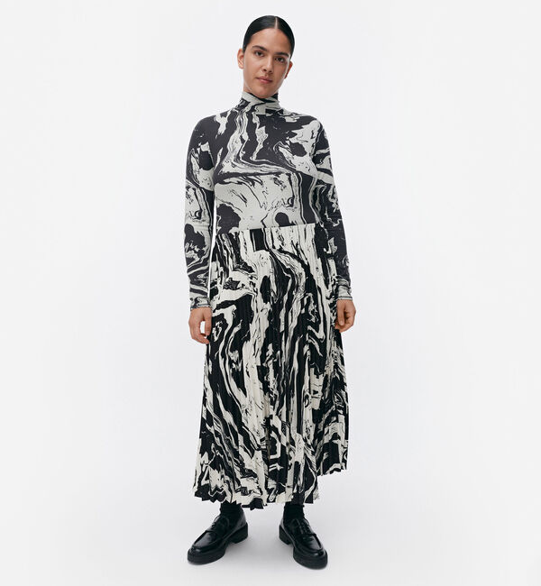 Marimekko「Myy Marras スカート」|スカート|ｵﾌﾎﾜｲﾄ&times;ﾌﾞﾗｯｸ