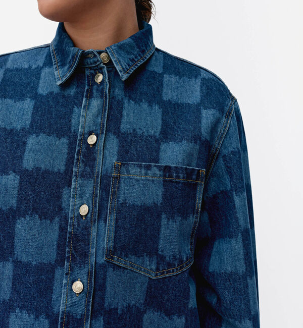 Marimekko「Maridenim Vaihe Jakala ジーンズシャツ」|シャツ・ブラウス|