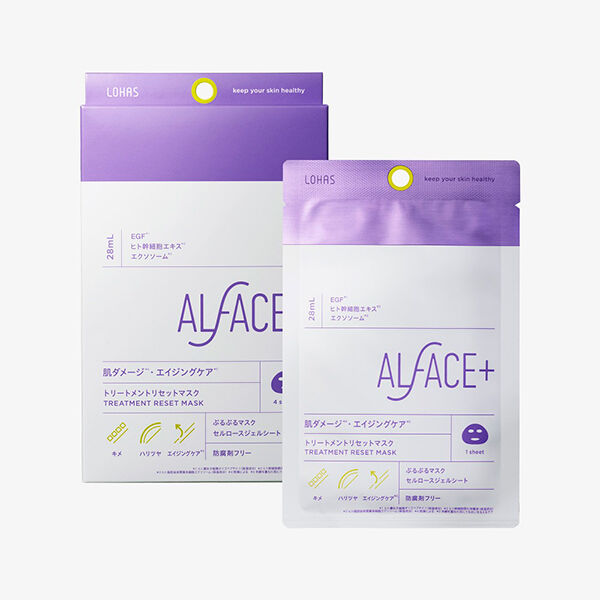 ALFACE＋（オルフェス）「ALFACE+(オルフェス) トリートメントリセットマスク ぷるぷるマスク (28ml&times;4枚入りBOX)」|コンディショナー・トリートメント|