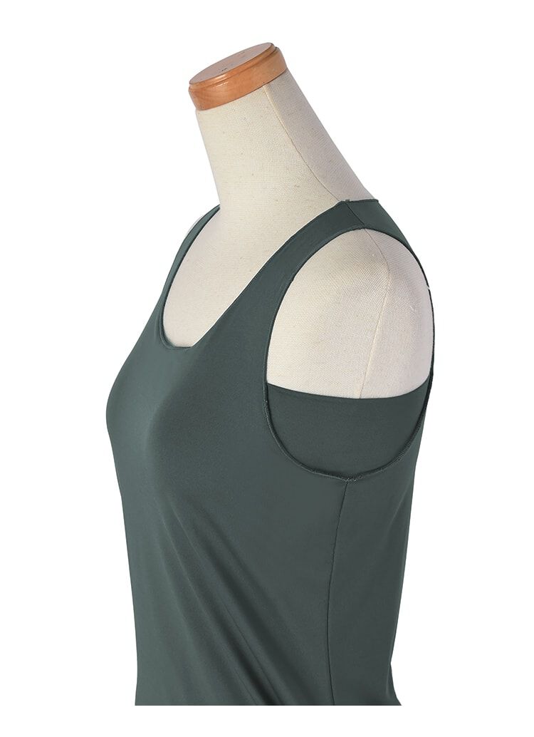 STYLE DELI「ワキ汗取りカップ付きインナータンクトップ／ローバック」|インナー|