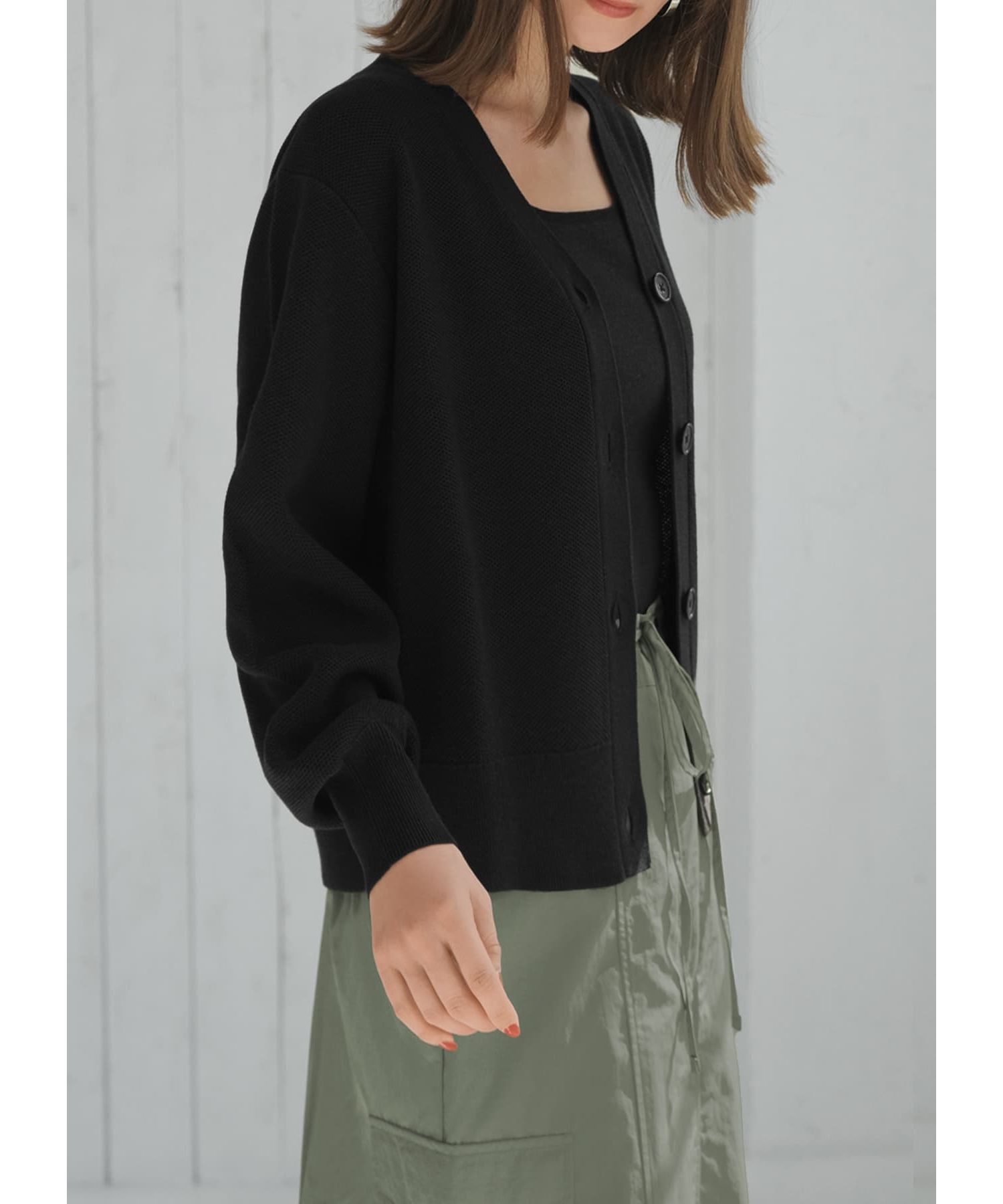 STYLE DELI「鹿の子編み下腹丈カーディガン」|ニット・セーター|